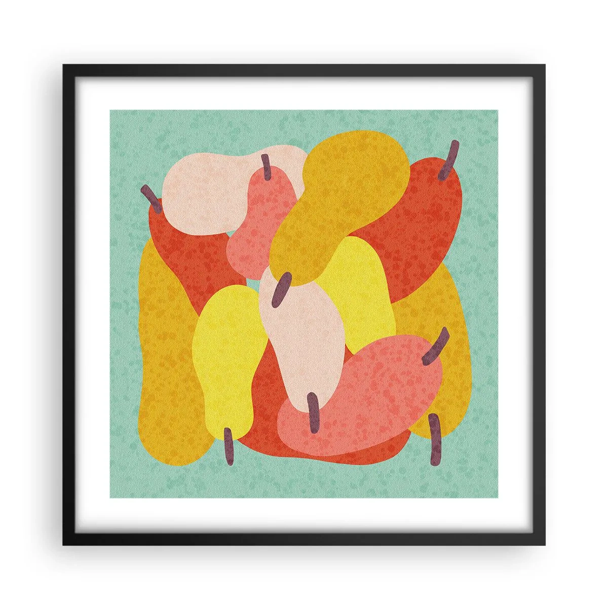 Plakat i sort ramme - Smag på sommersolen - 50x50 cm