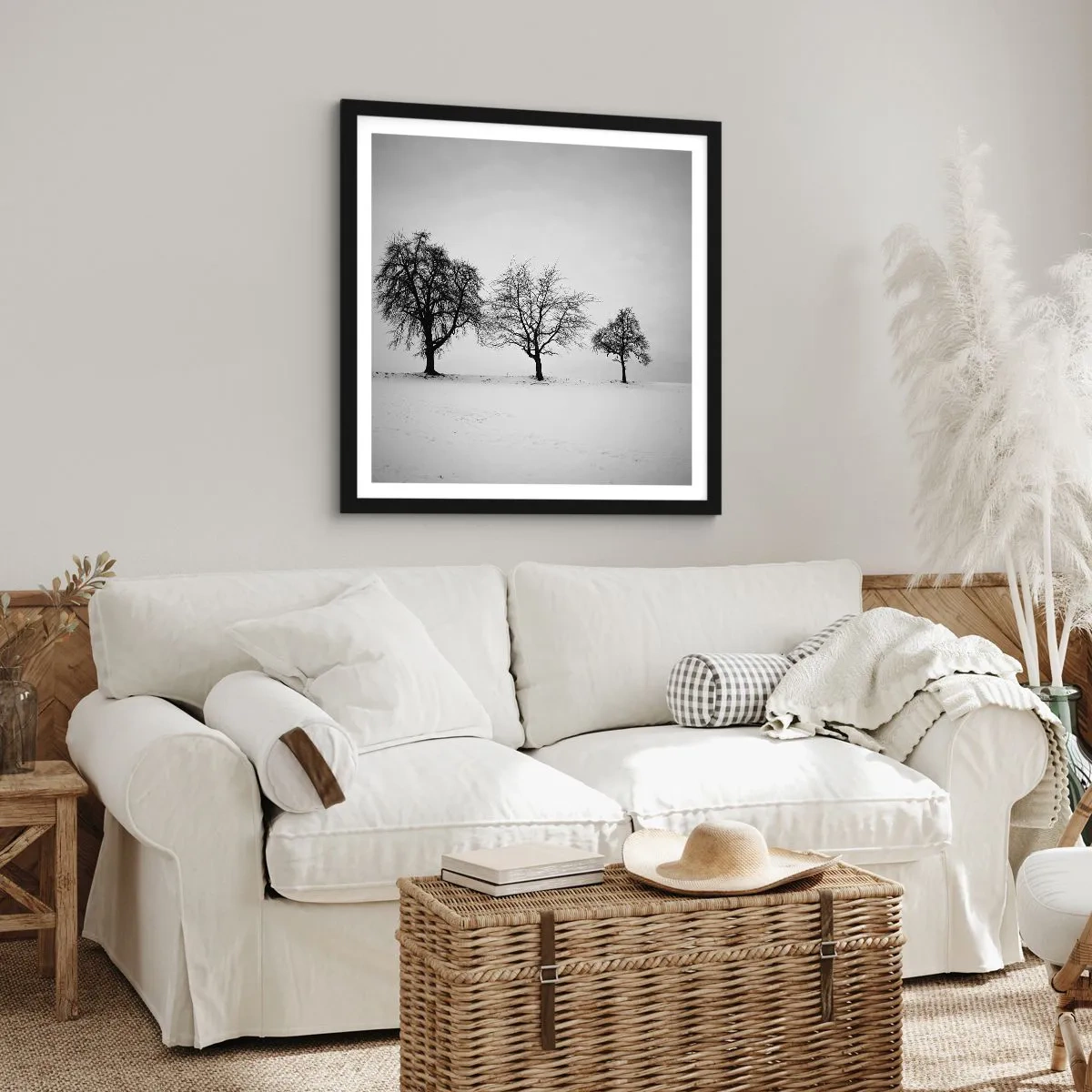 Plakat i sort ramme - Hvad drømmer de om? - 40x40 cm