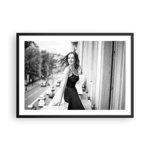 Plakat i sort ramme - Bestemt en pariser - 70x50 cm