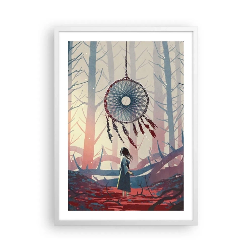 Plakat i hvid ramme - Det hemmelige ritual for lykke - 50x70 cm