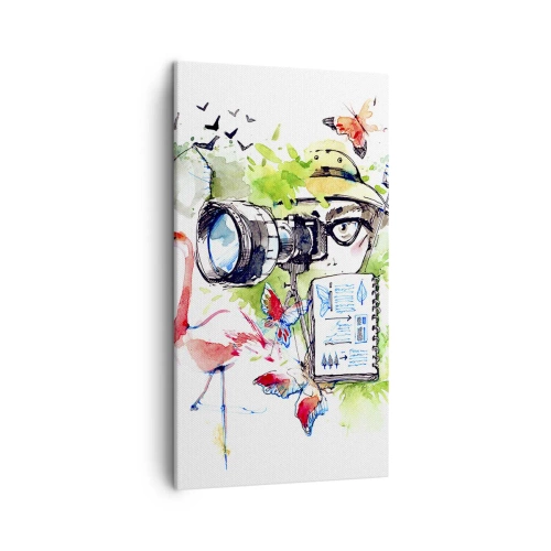 Lærredstryk - Billede på lærred - Gennem en rejsendes linse - 45x80 cm