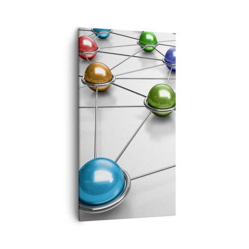 Lærredstryk - Billede på lærred - Kosmisk net - 45x80 cm