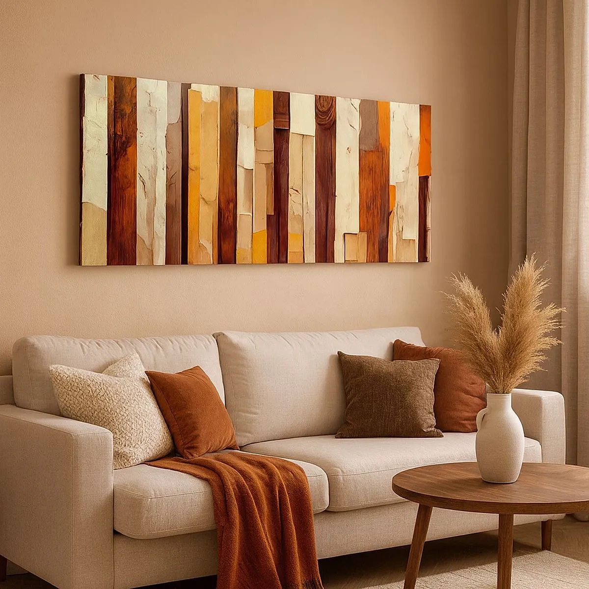 Lærredstryk - Billede på lærred - Hymne af skovens træer - 100x40 cm