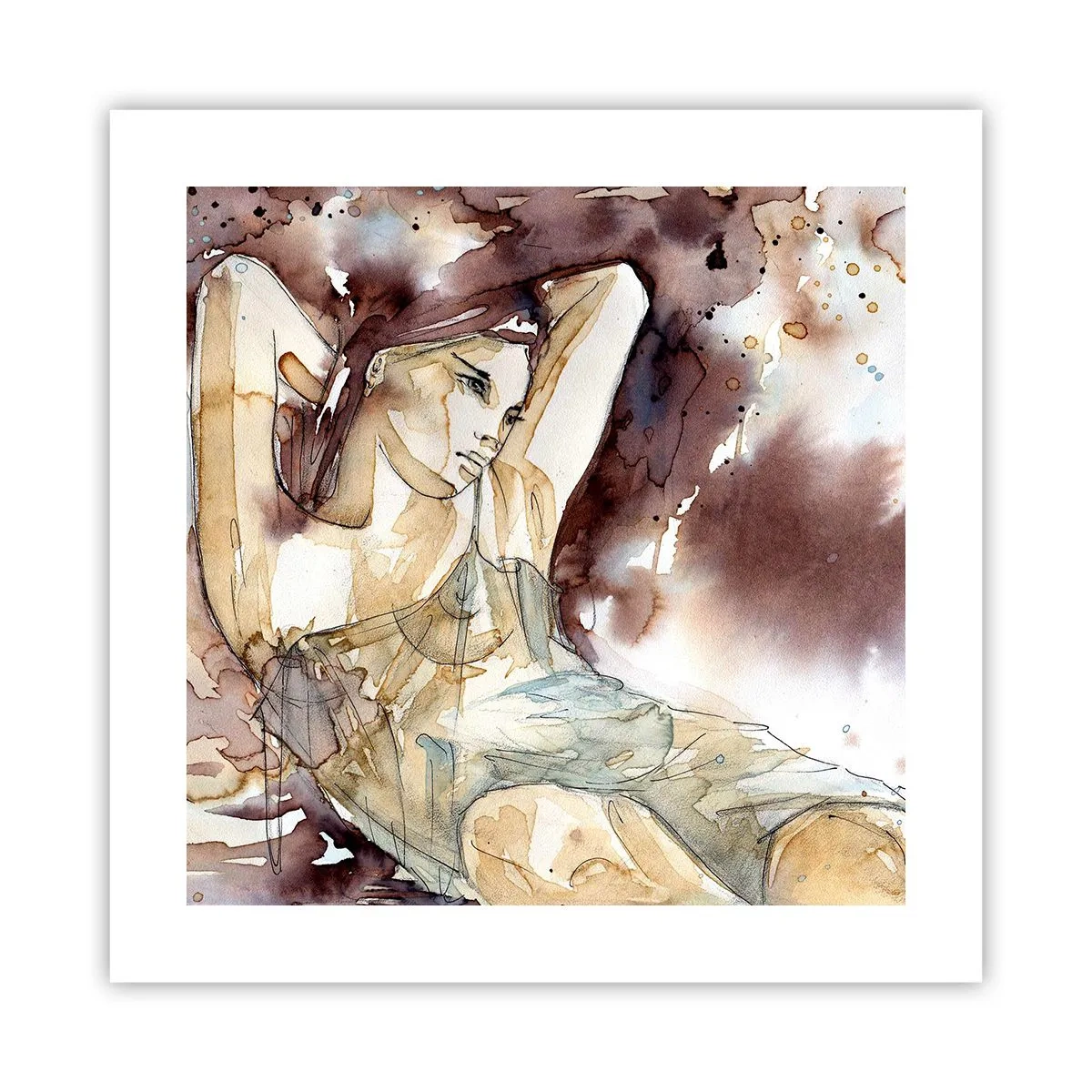 Plakat - I stemning af lilla - 40x40 cm