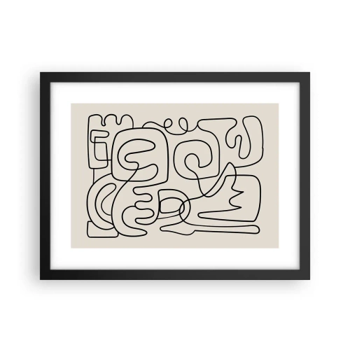 Plakat i sort ramme - På sporet - 40x30 cm