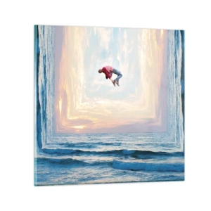 Billede på glas - Til en anden dimension - 60x60 cm