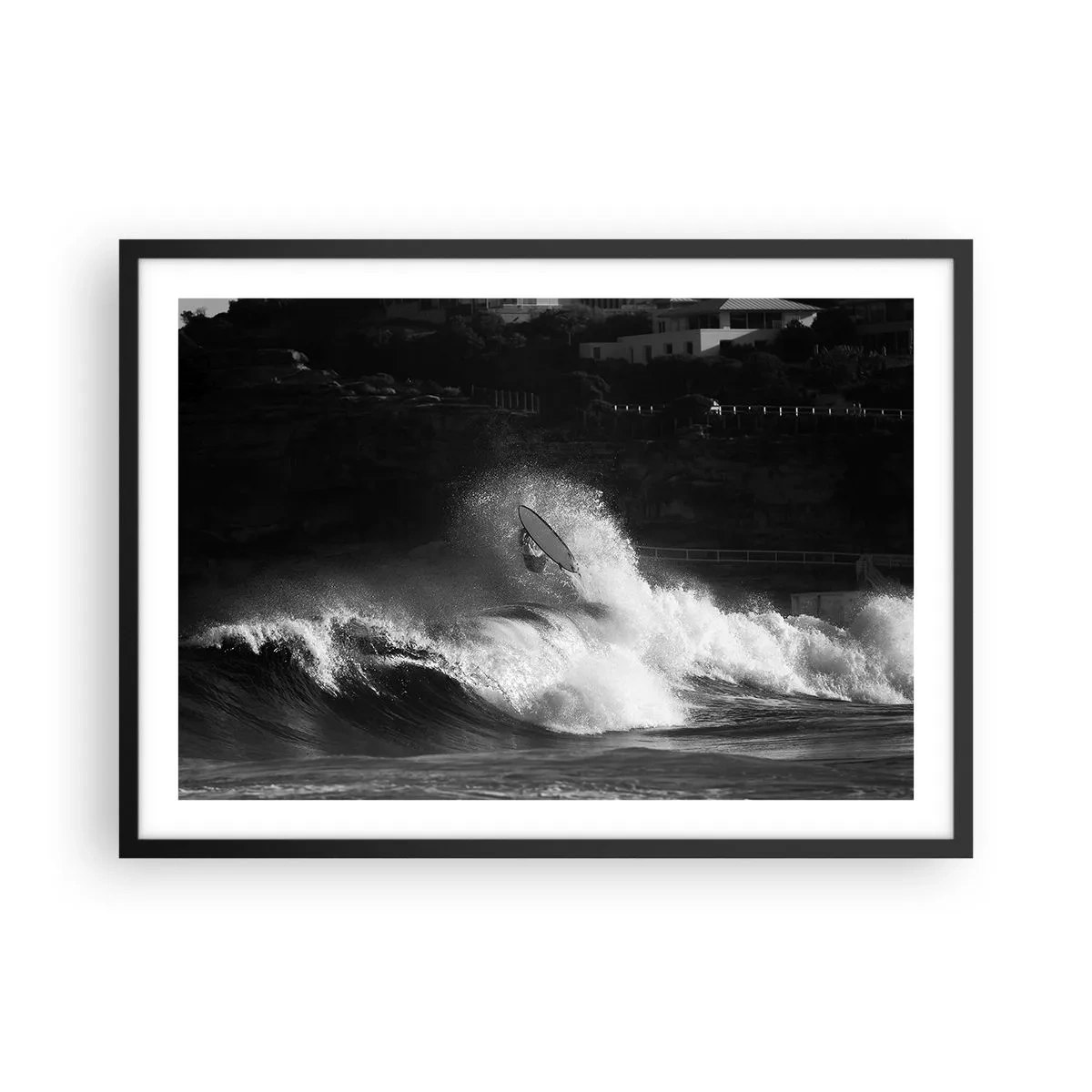 Plakat i sort ramme - Udfordring accepteret! - 70x50 cm