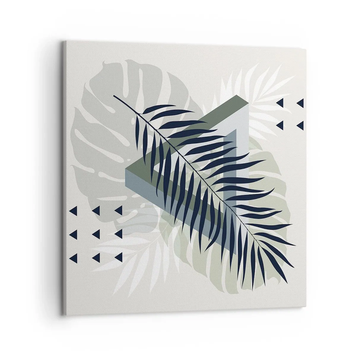 Lærredstryk - Billede på lærred - Natur og geometri - to ordener? - 50x50 cm