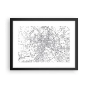 Plakat i sort ramme - Romersk cirkel - 40x30 cm