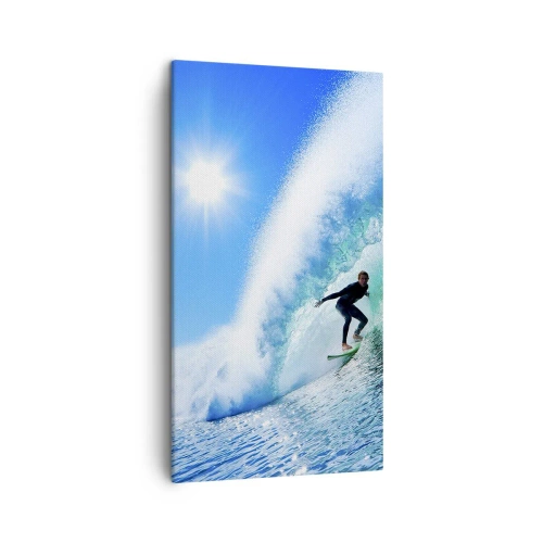 Lærredstryk - Billede på lærred - Gennem den store blå - 45x80 cm