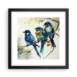 Plakat i sort ramme - Er han fornærmet? - 30x30 cm