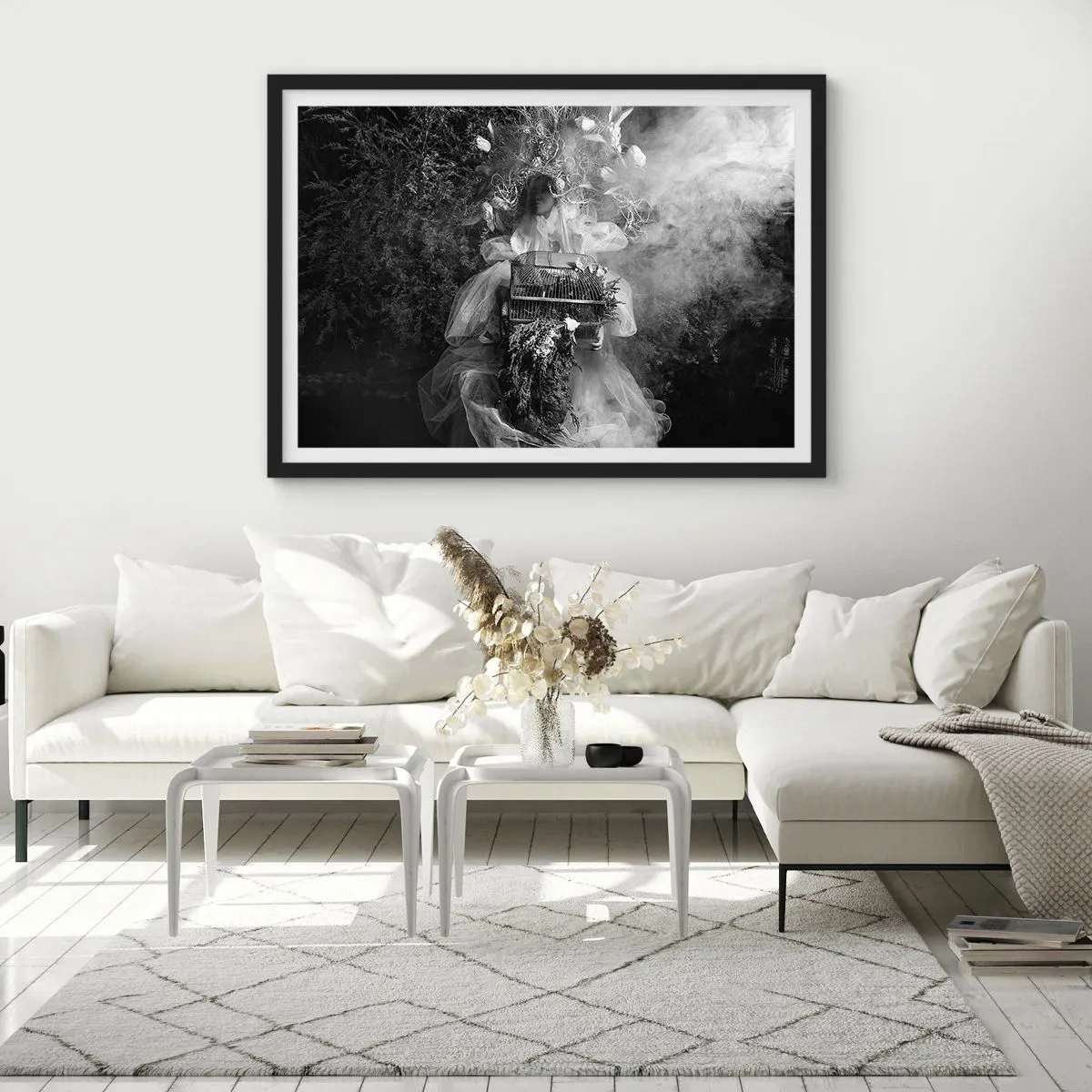 Plakat i sort ramme - Selve Moder - Naturen - 70x50 cm