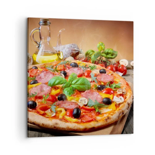 Lærredstryk - Billede på lærred - Med en ægte italiensk smag - 60x60 cm