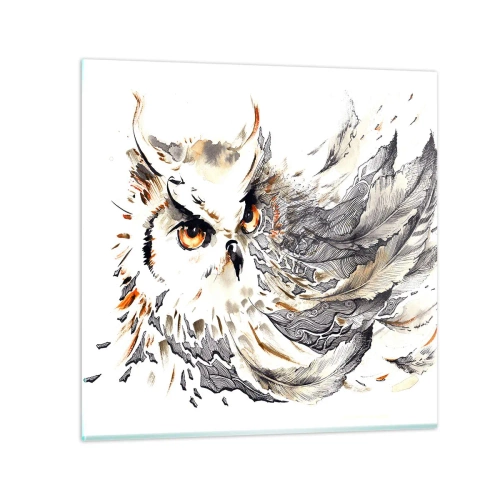 Billede på glas - Hun kom fra den magiske verden - 70x70 cm