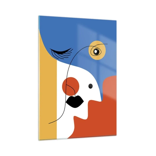 Billede på glas - Dekonstrueret portræt - 50x70 cm