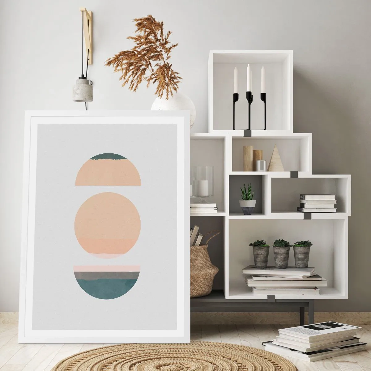 Plakat i hvid ramme - Hjul for hjul - 40x50 cm