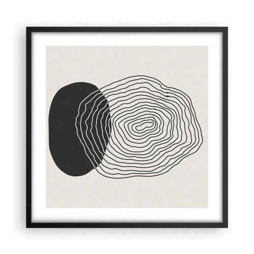 Plakat i sort ramme - Varighed og vibration - 50x50 cm