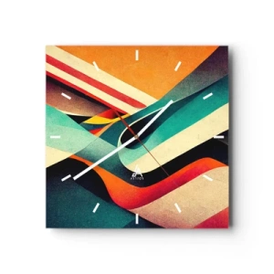 Vægur, Uret - Intens komposition - 30x30 cm