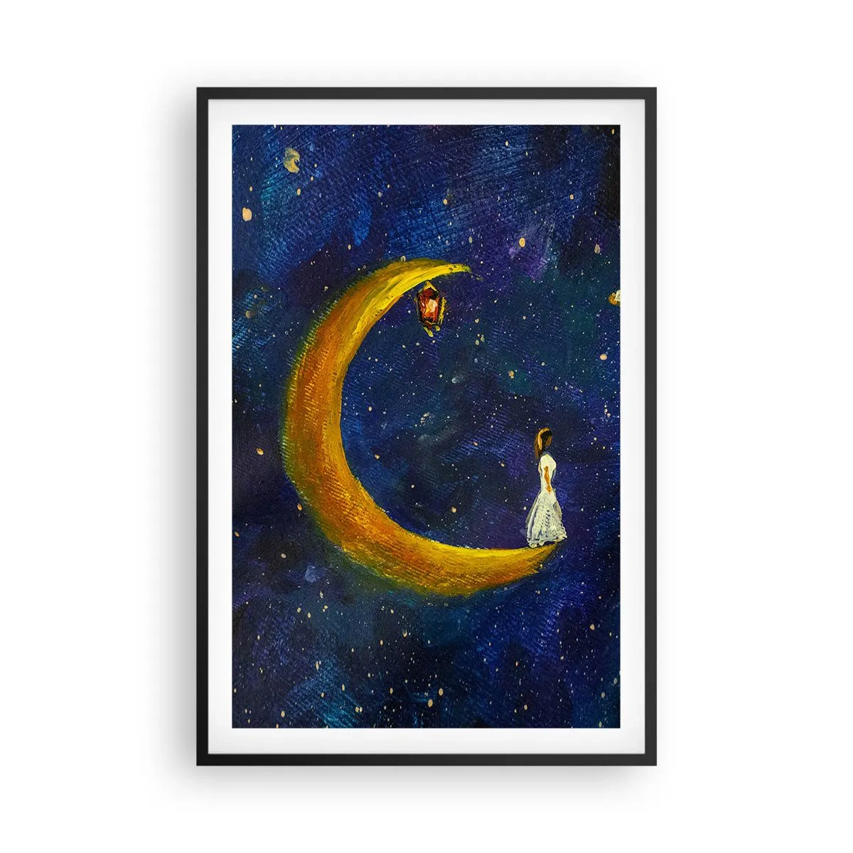 Plakat i sort ramme - Kald på verden - 61x91 cm