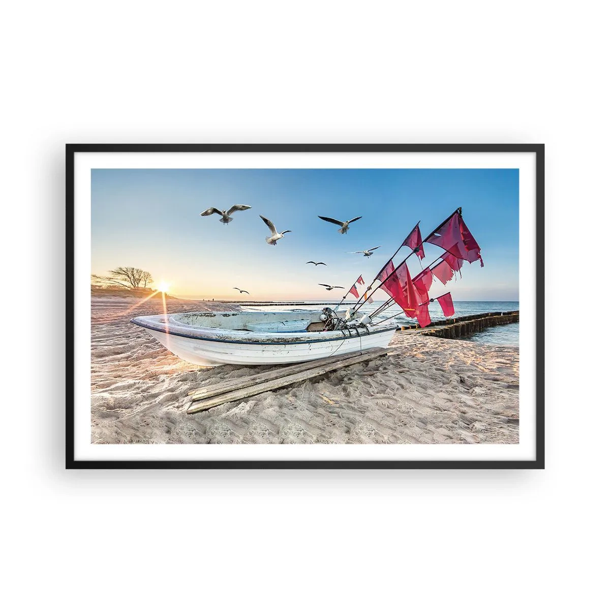 Plakat i sort ramme - Et velfortjent hvil - 91x61 cm