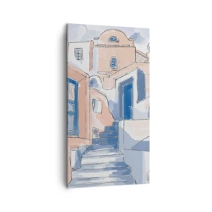 Lærredstryk - Billede på lærred - Eksotisk by - 45x80 cm