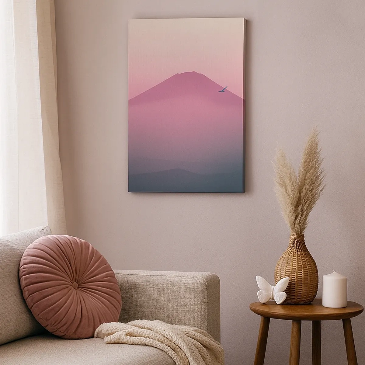 Lærredstryk - Billede på lærred - Vandrer over skyerne - 50x70 cm