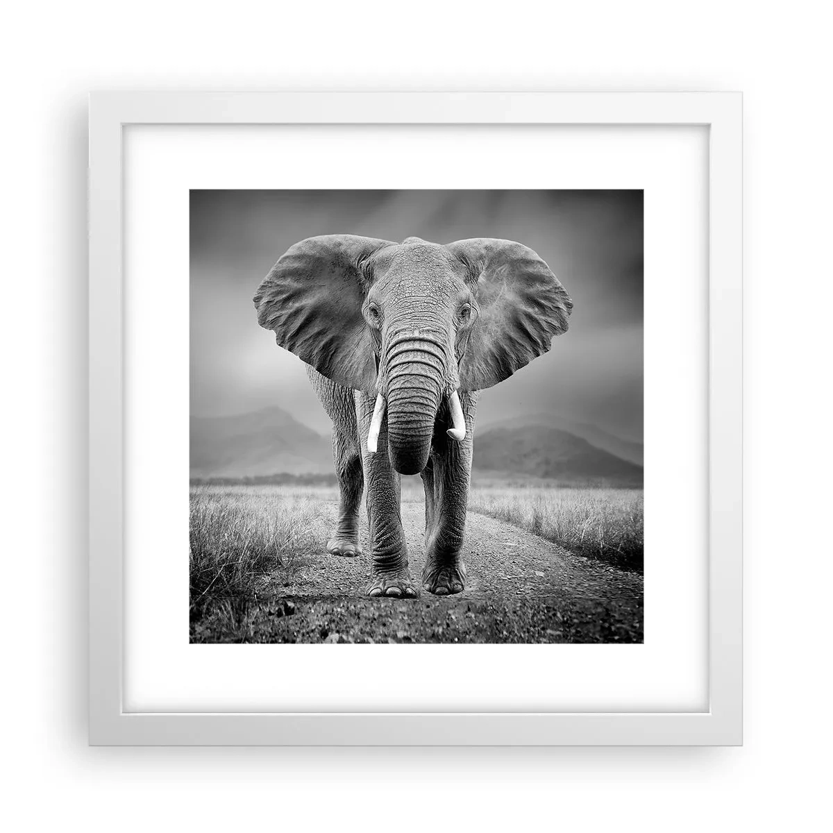 Plakat i hvid ramme - Værten byder velkommen til - 30x30 cm