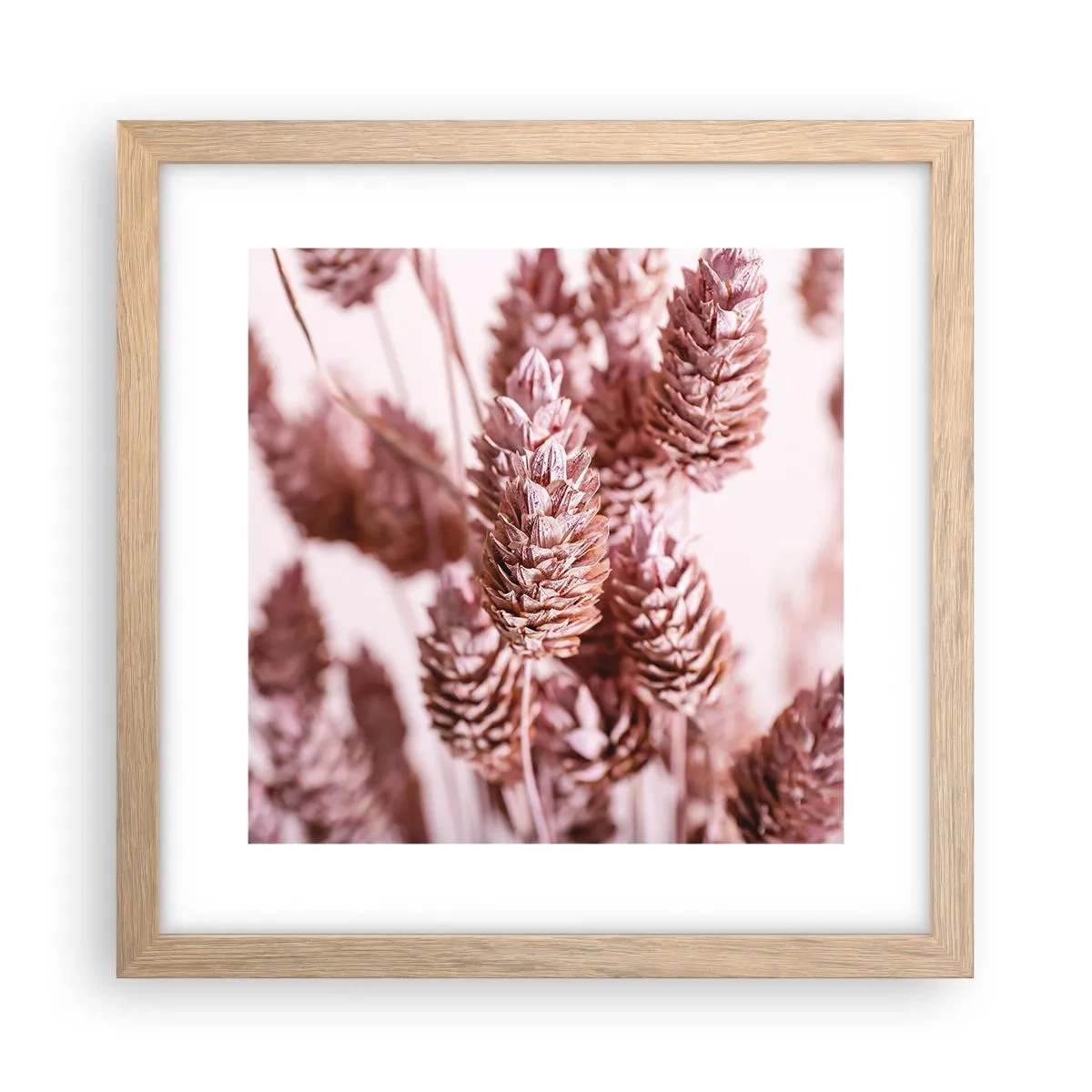 Plakat i ramme af lyst egetræ - Tilsyneladende ubemærket - 30x30 cm