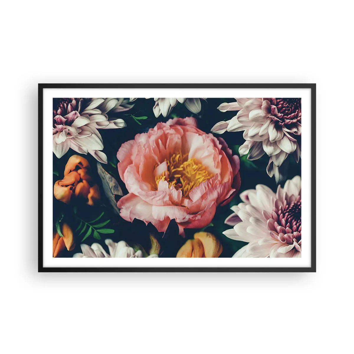 Plakat i sort ramme - Med barok pragt - 91x61 cm