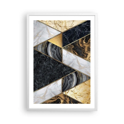 Plakat i hvid ramme - Sten for sten - 50x70 cm