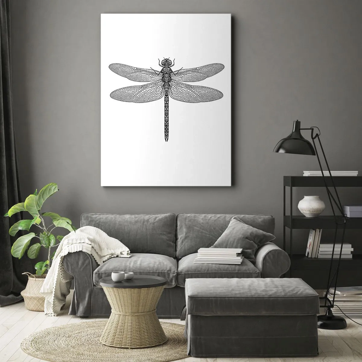 Lærredstryk - Billede på lærred - Præcision i naturen - 65x120 cm