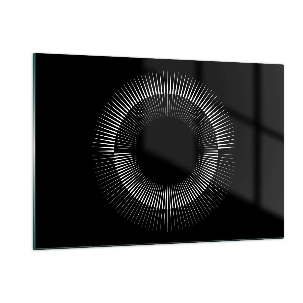 Billede på glas - Sort sol - 120x80 cm