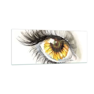 Billede på glas - Et look lige så varmt som sommeren - 100x40 cm