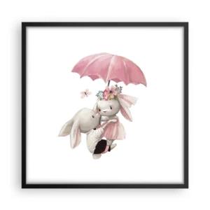 Plakat i sort ramme - Det er kærlighed - 50x50 cm