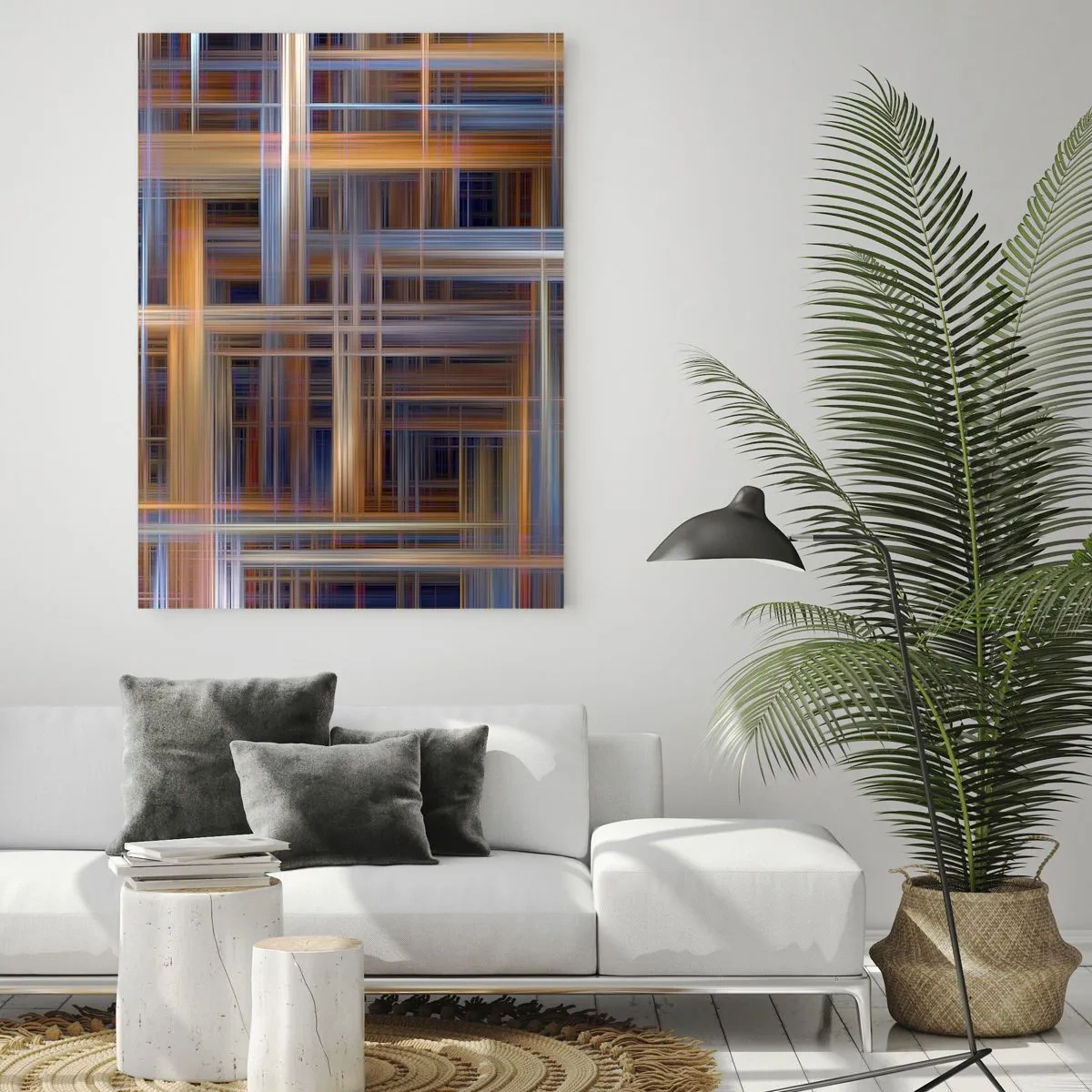 Billede på glas - Vævet af lys - 50x70 cm