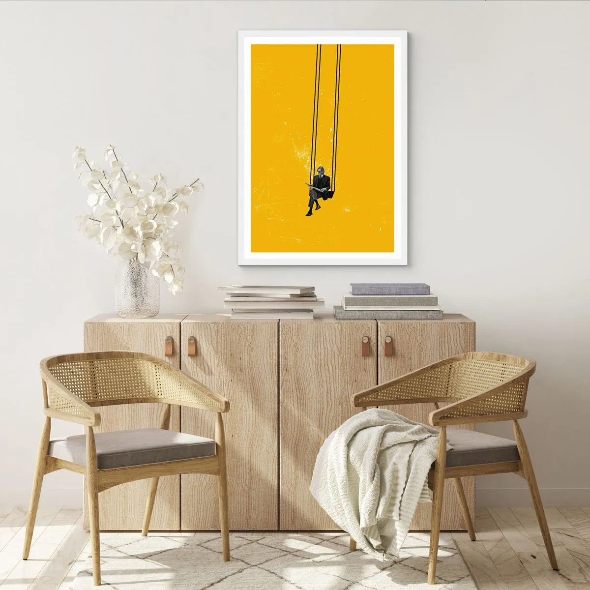 Plakat i hvid ramme - En dag som alle andre - 30x40 cm