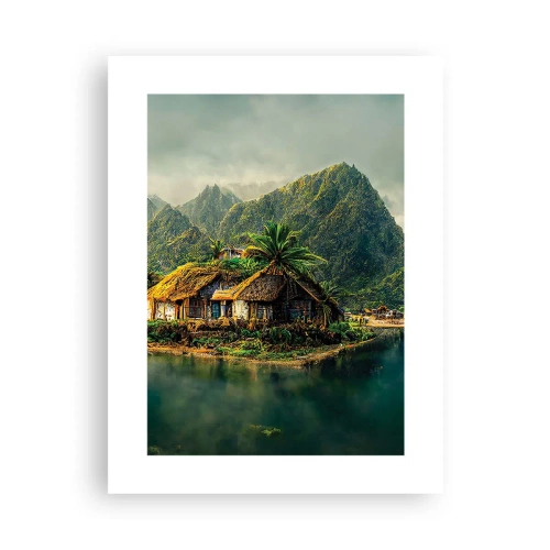 Plakat - Tropisk paradis - 30x40 cm