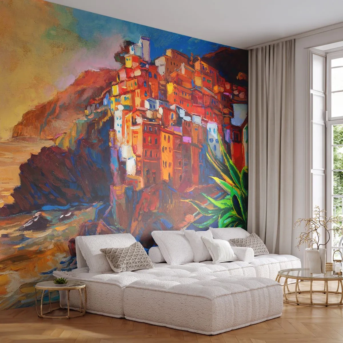 Fototapet Premium Sand - Italiensk atmosfære - Landskab, Arkitektur, Havkyst - 100x70 cm