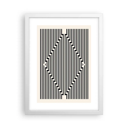 Plakat i hvid ramme - Geometrisk illusion - 30x40 cm