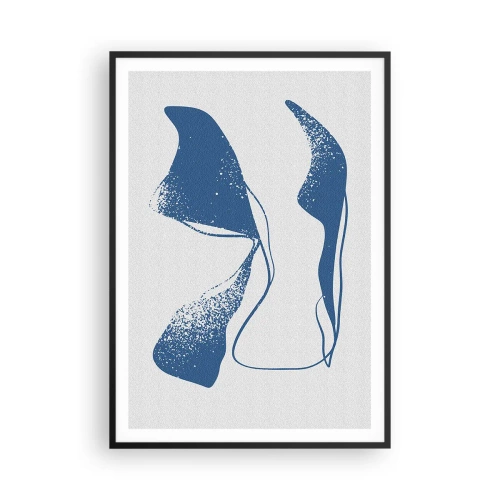 Plakat i sort ramme - Bevinget abstraktion - 70x100 cm