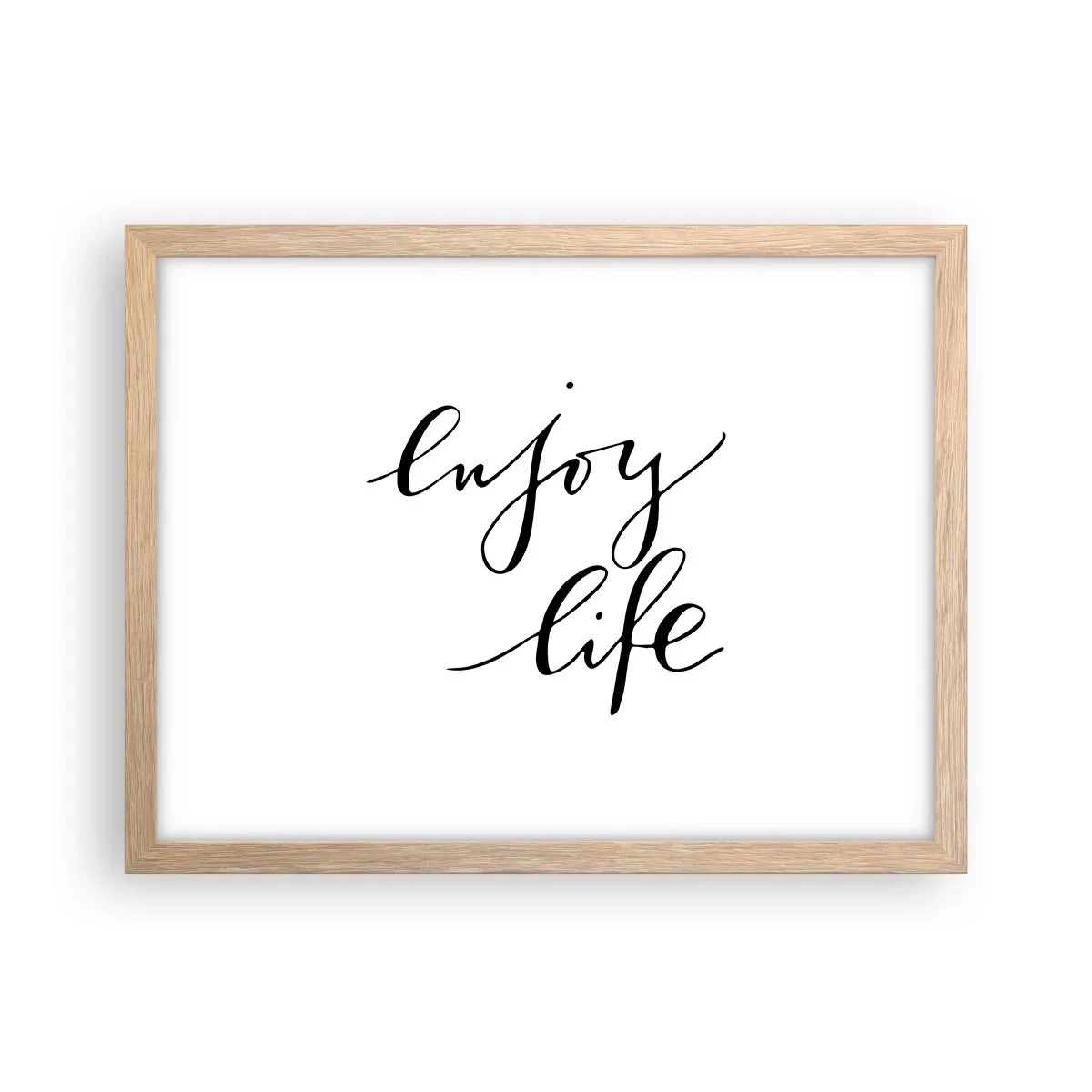 Plakat i ramme af lyst egetræ - Intet at tilføje… - 40x30 cm