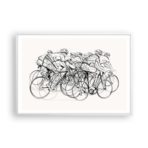 Plakat i hvid ramme - Sammen i et team - 100x70 cm