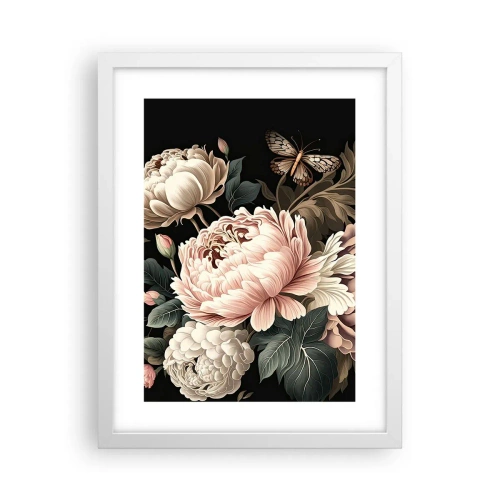 Plakat i hvid ramme - I barok stil - 30x40 cm