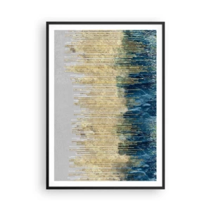 Plakat i sort ramme - Forgyldt grænse - 70x100 cm