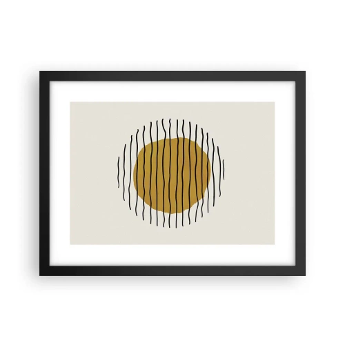 Plakat i sort ramme - Abstraktion, der skælver af varme - 40x30 cm
