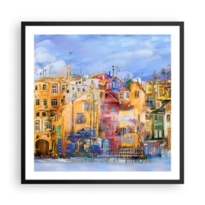 Plakat i sort ramme - Vi er sammen - 60x60 cm