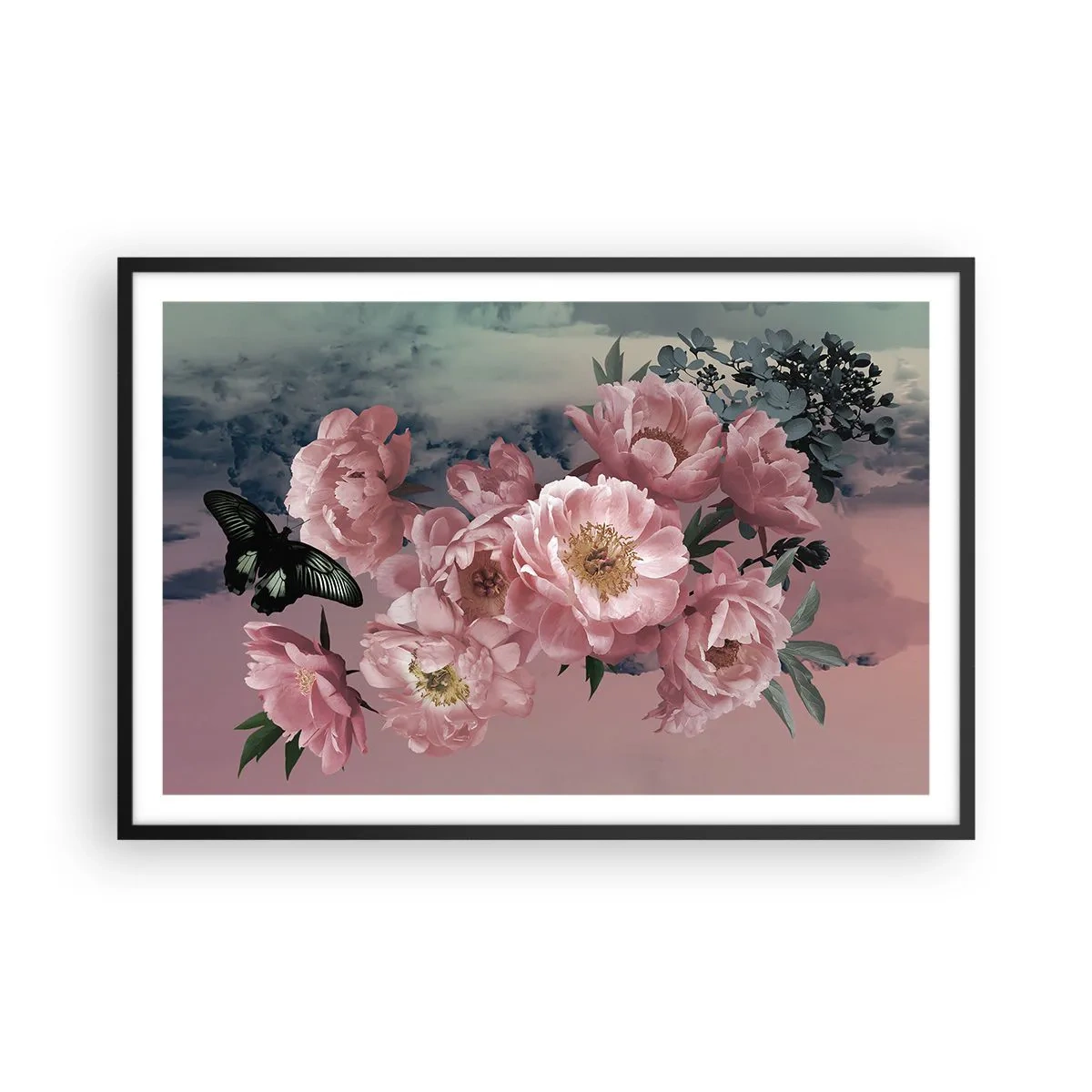 Plakat i sort ramme - Højdepunktet af romantikken - 91x61 cm