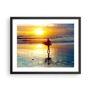 Plakat i sort ramme - Krigerens tilbagevenden - 50x40 cm