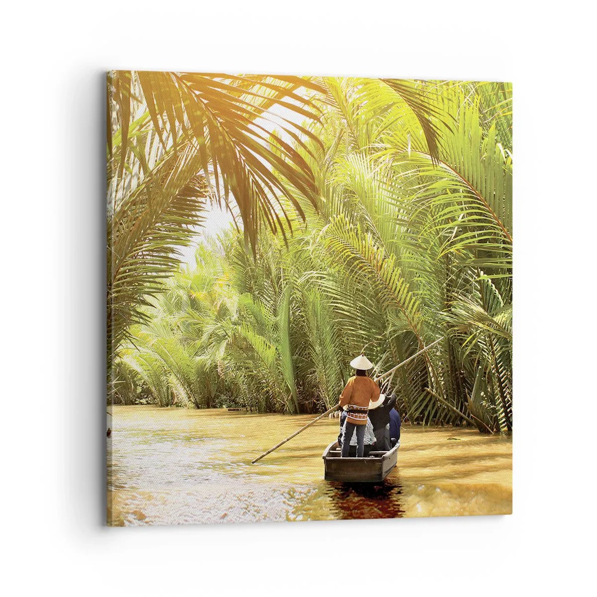 Lærredstryk - Billede på lærred - Palmeslugten - 70x70 cm