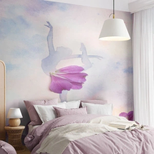 Fototapet på mål Premium Canvas - Delikat som en blomst - Abstraktion, Ballerina, Dans